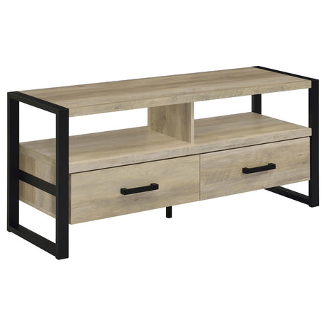 James 2-drawer Composite Wood 48" TV Stand Antique Pine - 704271 - Luna Furniture