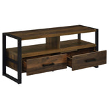 James 2-drawer Composite Wood 48" TV Stand Dark Pine - 704281 - Luna Furniture