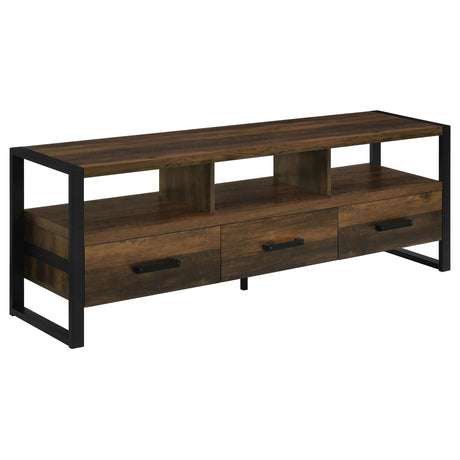 James 3-drawer Composite Wood 60" TV Stand Dark Pine - 704282 - Luna Furniture