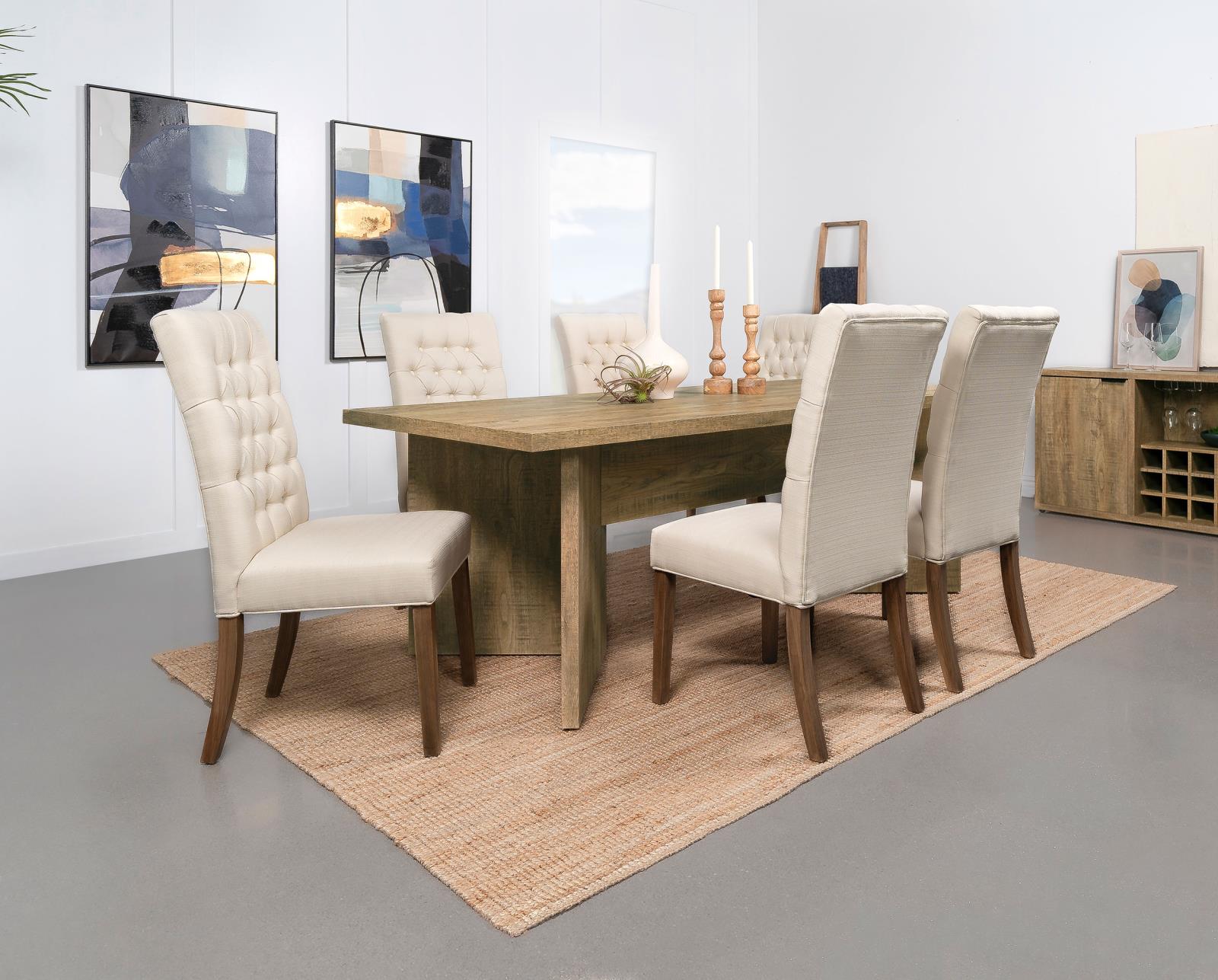Jamestown Mango Brown Rectangular Engineered Wood Dining Table with Decorative Laminate from Coaster - Luna Furniture