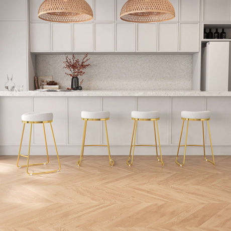 Jane 26" Mid-Century Modern Luxury Upholstered Stool Black Velvet from Midinmod - Luna Furniture