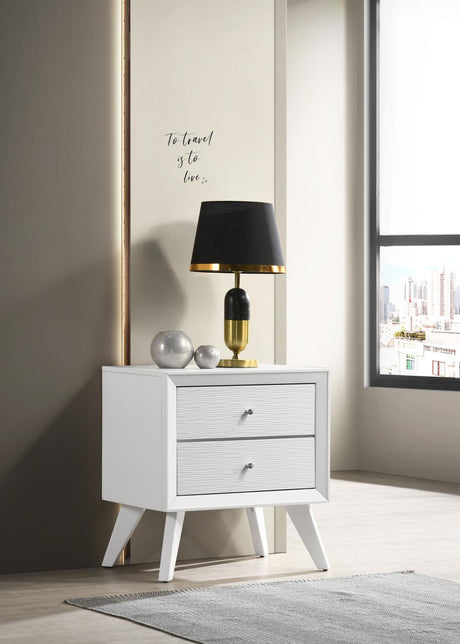 Janelle 2-drawer Nightstand White - 223652 - Luna Furniture