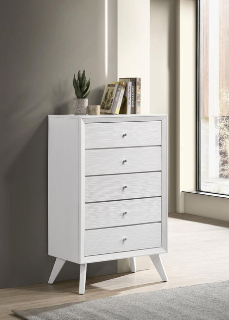 Janelle 5-drawer Chest White - 223655 - Luna Furniture