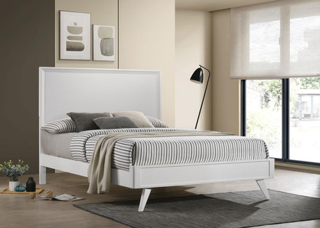 Janelle Queen Panel Bed White - 223651Q - Luna Furniture