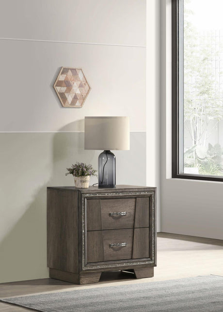 Janine 2-drawer Nightstand Grey - 223552 - Luna Furniture