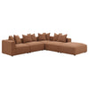 Jennifer 6-piece Upholstered Modular Sectional Terracotta - 551591-SET - Luna Furniture