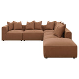 Jennifer Terracotta Upholstered 6-Piece Modular Sectional from Coaster - Luna Furniture