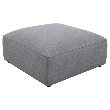 Jennifer Gray Square Upholstered Ottoman from Coaster - Luna Furniture