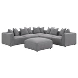 Jennifer Gray Square Upholstered Ottoman from Coaster - Luna Furniture