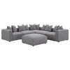 Jennifer Square Upholstered Ottoman Grey - 551596 - Luna Furniture