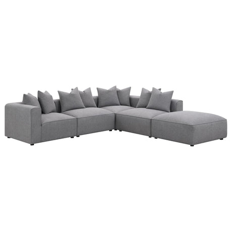 Jennifer Gray Square Upholstered Ottoman from Coaster - Luna Furniture
