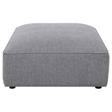 Jennifer Gray Square Upholstered Ottoman from Coaster - Luna Furniture