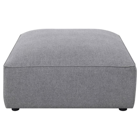 Jennifer Gray Square Upholstered Ottoman from Coaster - Luna Furniture