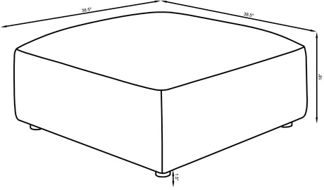 Jennifer Gray Square Upholstered Ottoman from Coaster - Luna Furniture