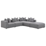 Jennifer Tight Seat Armless Chair Grey - 551594 - Luna Furniture