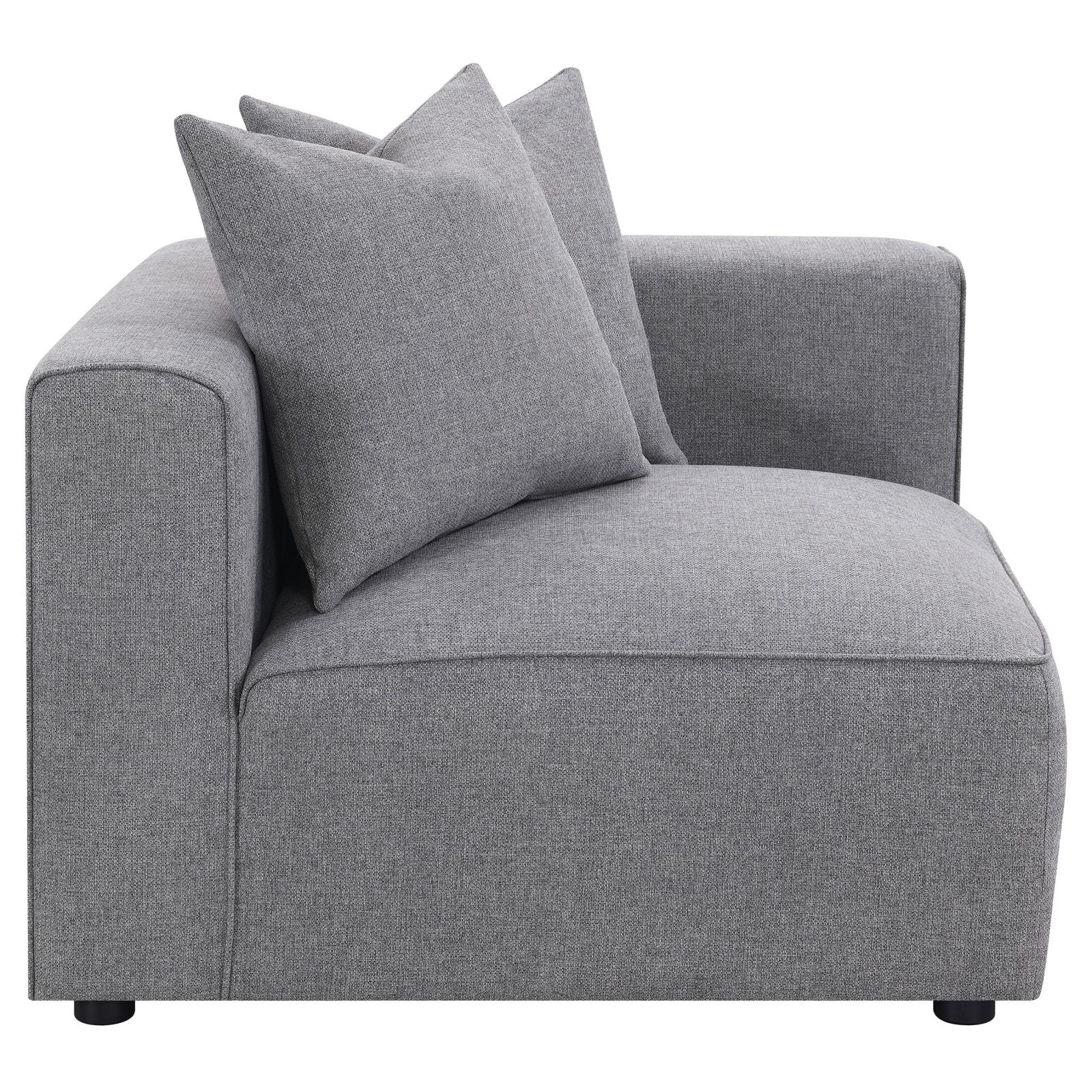 Jennifer Tight Seat Corner Chair Grey from Coaster - Luna Furniture