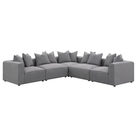 Jennifer Tight Seat Corner Chair Grey from Coaster - Luna Furniture