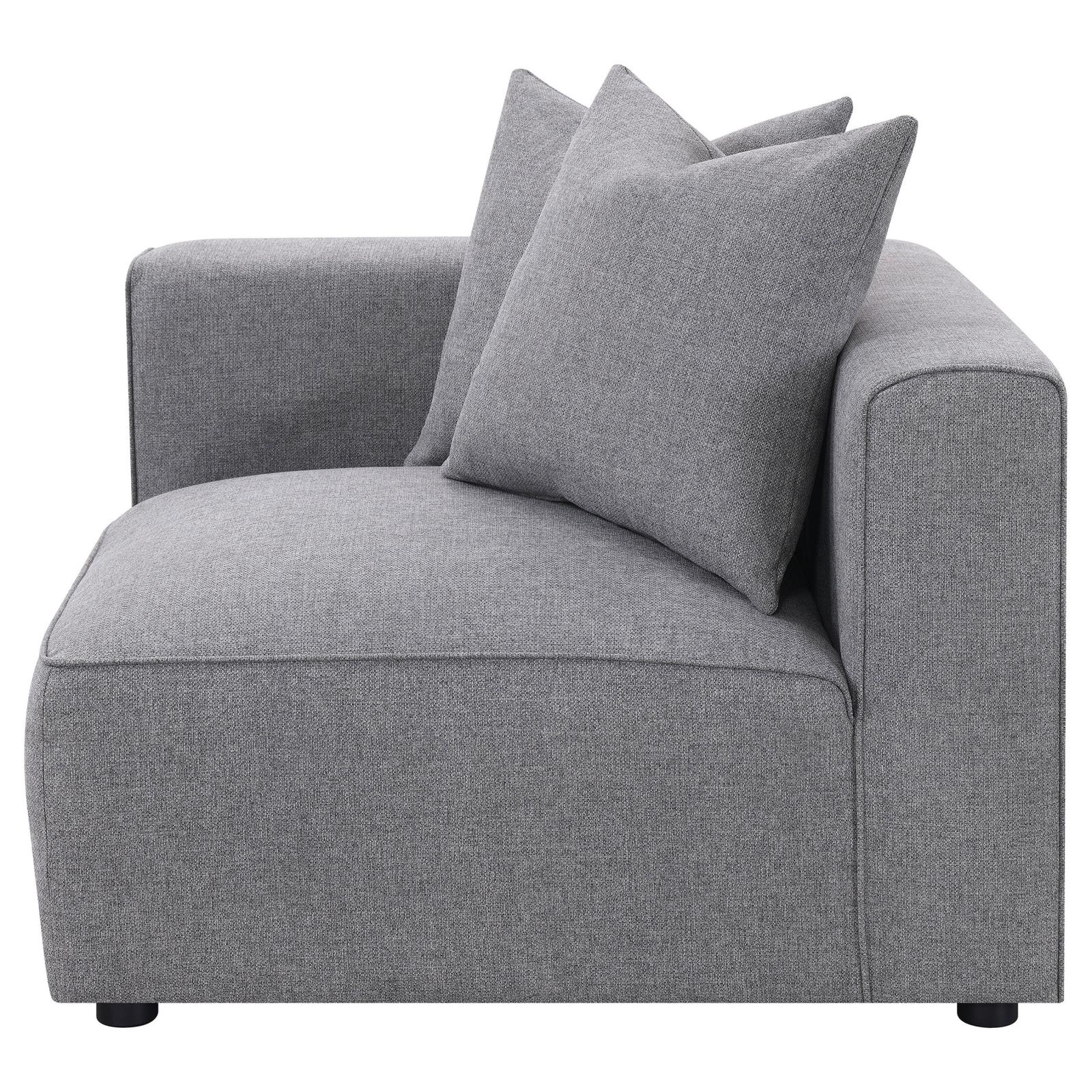 Jennifer Tight Seat Corner Chair Grey from Coaster - Luna Furniture