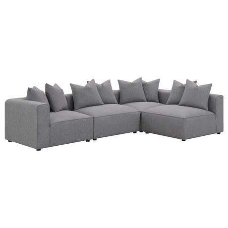 Jennifer Tight Seat Corner Chair Grey from Coaster - Luna Furniture