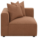 Jennifer Upholstered Corner Terracotta from Coaster - Luna Furniture