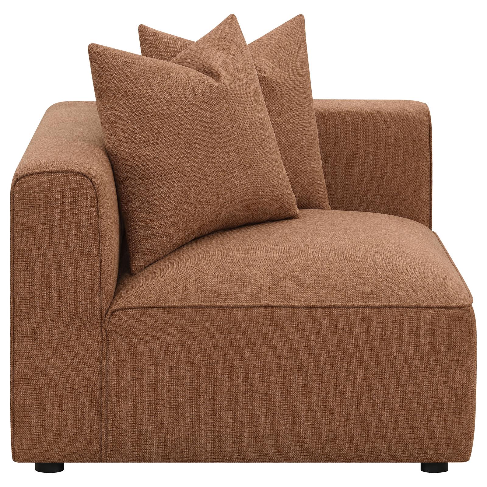 Jennifer Upholstered Corner Terracotta from Coaster - Luna Furniture