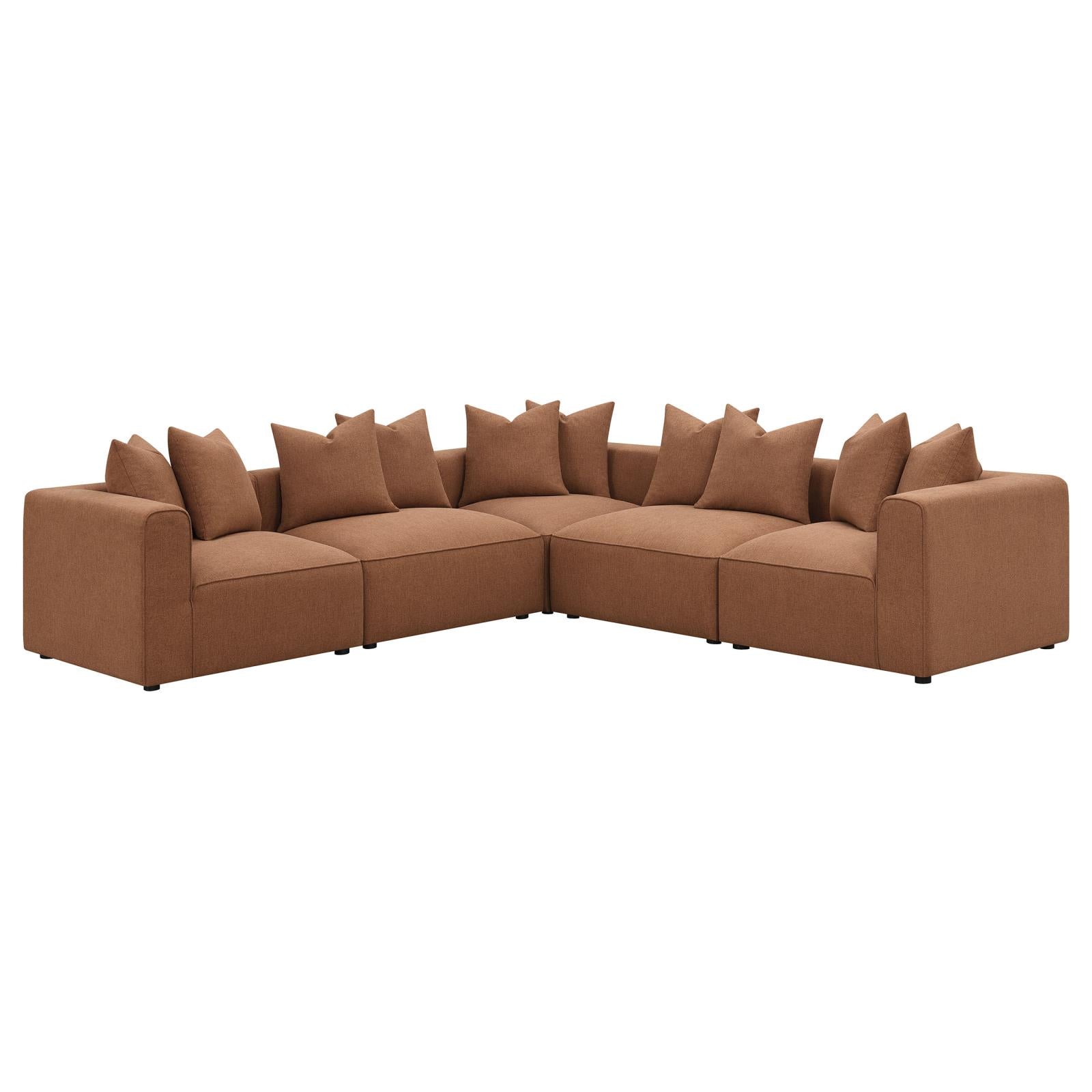 Jennifer Upholstered Corner Terracotta from Coaster - Luna Furniture