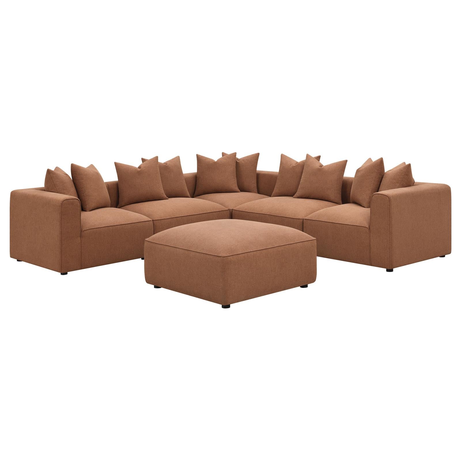 Jennifer Upholstered Corner Terracotta from Coaster - Luna Furniture