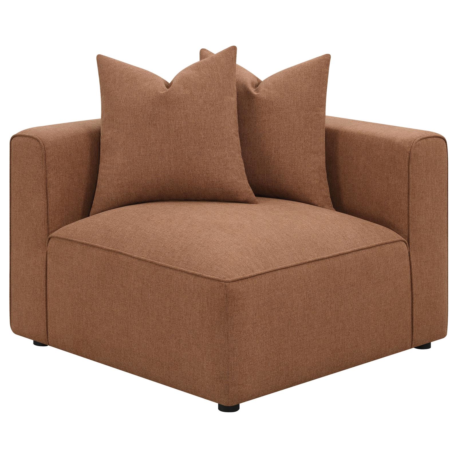 Jennifer Upholstered Corner Terracotta from Coaster - Luna Furniture