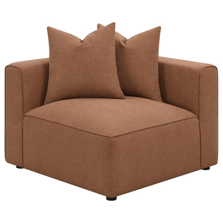 Jennifer Upholstered Corner Terracotta from Coaster - Luna Furniture