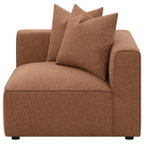 Jennifer Upholstered Corner Terracotta from Coaster - Luna Furniture