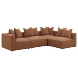 Jennifer Upholstered Corner Terracotta from Coaster - Luna Furniture