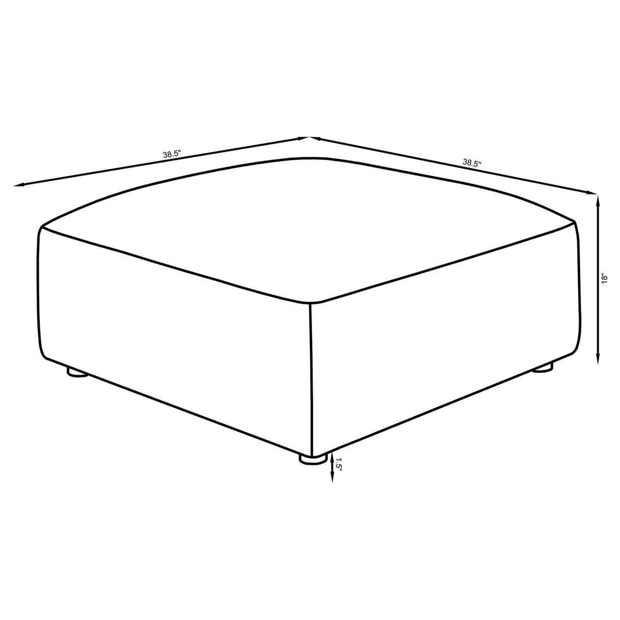 Jennifer Terracotta Upholstered Ottoman from Coaster - Luna Furniture