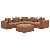 Jennifer Upholstered Ottoman Terracotta - 551593 - Luna Furniture