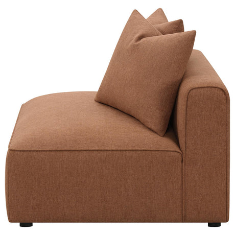 Jennifer Terracotta Upholstered Tight Back Armless Chair from Coaster - Luna Furniture