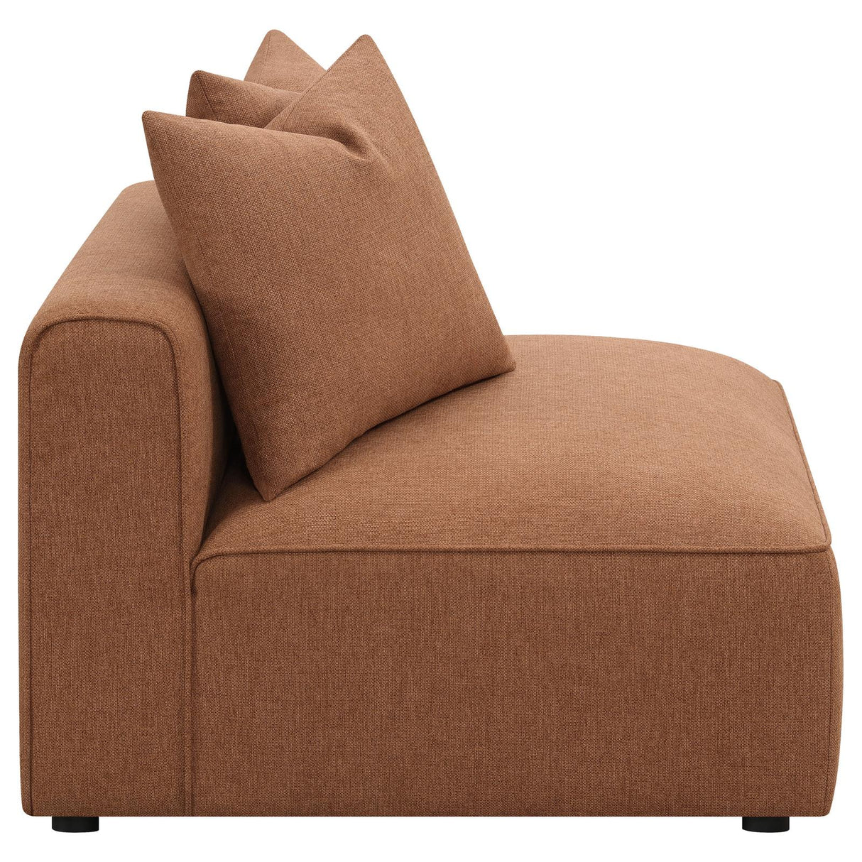 Jennifer Terracotta Upholstered Tight Back Armless Chair from Coaster - Luna Furniture