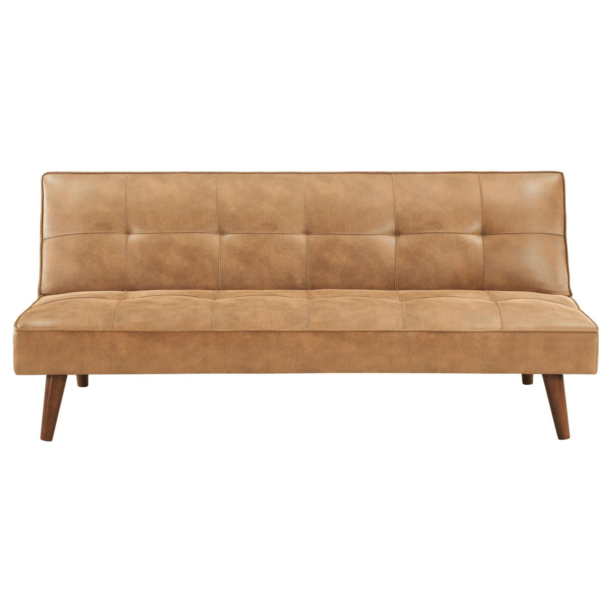 Jenson Saddle Brown Multipurpose Upholstered Tufted Convertible Sofa Bed from Coaster - Luna Furniture