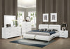 Jeremaine Eastern King Upholstered Bed White - 300345KE - Luna Furniture