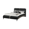 Jeremaine Queen Upholstered Bed Black - 300350Q - Luna Furniture