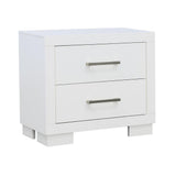 Jessica White 2-Drawer Nightstand from Coaster - Luna Furniture