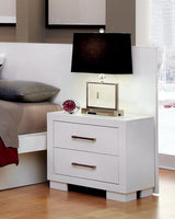 Jessica White 2-Drawer Nightstand from Coaster - Luna Furniture