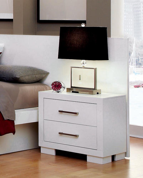 Jessica White 2-Drawer Nightstand from Coaster - Luna Furniture