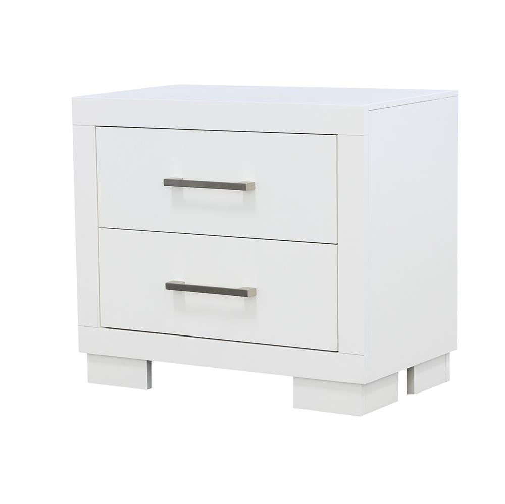 Jessica White 2-Drawer Nightstand from Coaster - Luna Furniture