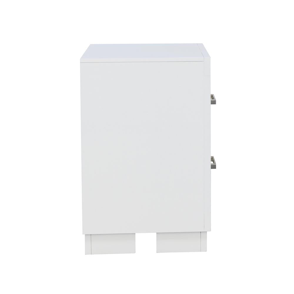 Jessica White 2-Drawer Nightstand from Coaster - Luna Furniture