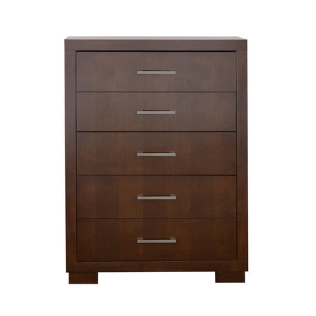 Jessica Cappuccino 5-Drawer Chest from Coaster - Luna Furniture