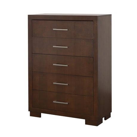 Jessica Cappuccino 5-Drawer Chest from Coaster - Luna Furniture