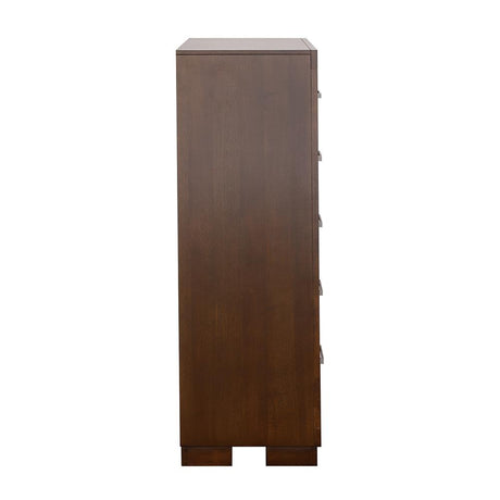 Jessica Cappuccino 5-Drawer Chest from Coaster - Luna Furniture