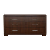 Jessica Cappuccino 6-Drawer Dresser from Coaster - Luna Furniture