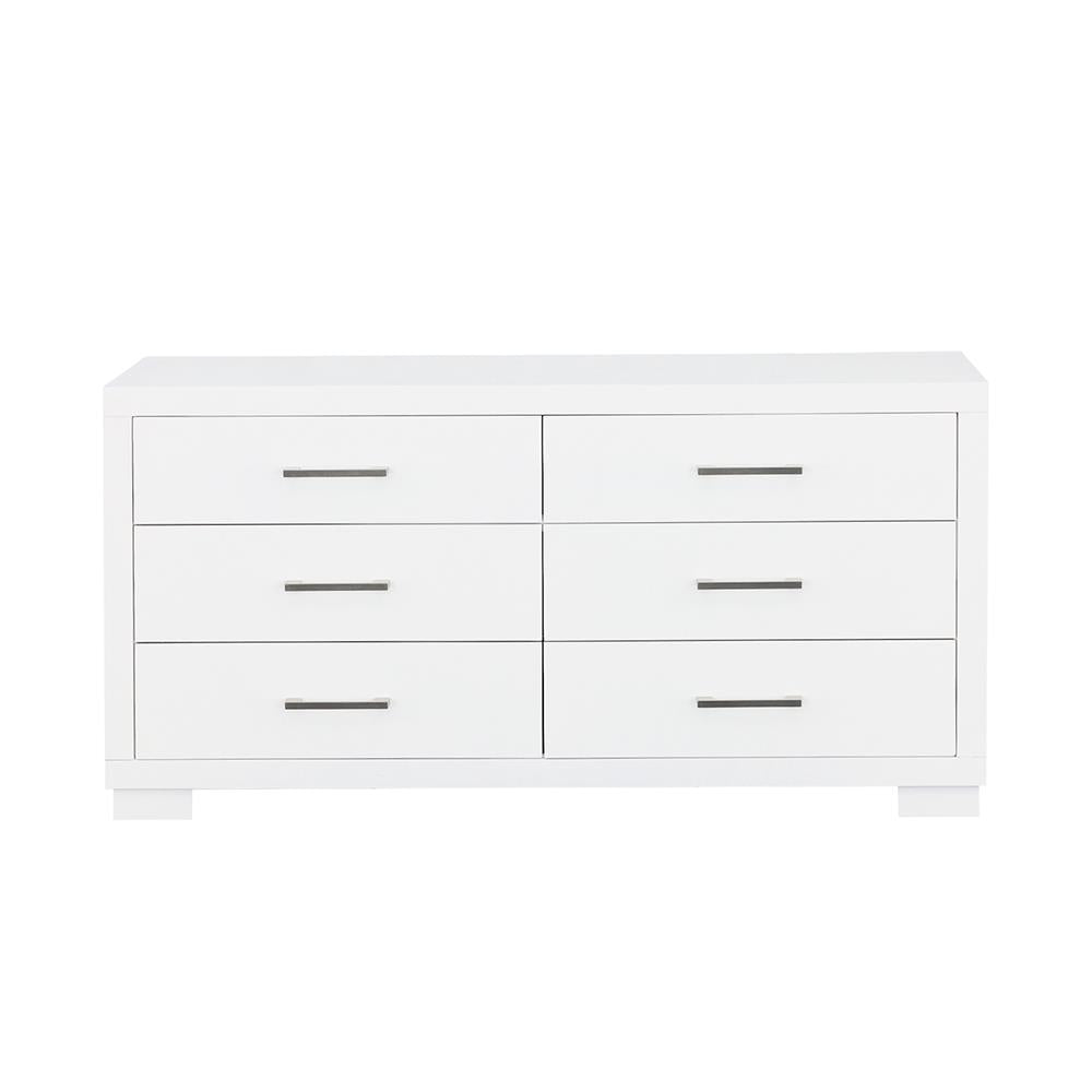 Jessica White 6-Drawer Dresser from Coaster - Luna Furniture