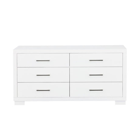 Jessica White 6-Drawer Dresser from Coaster - Luna Furniture