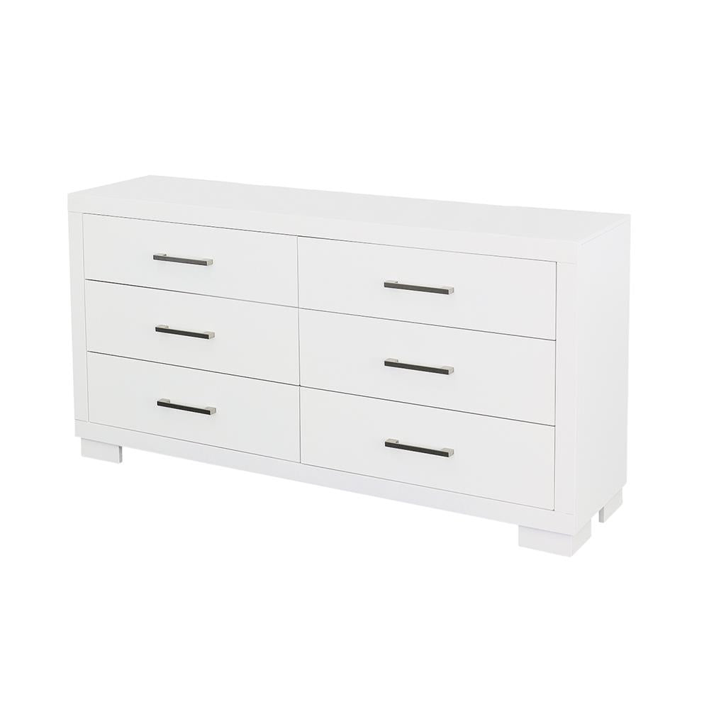 Jessica 6-drawer Dresser White - 202993 - Luna Furniture